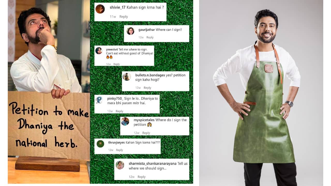 Chef Ranveer Brar takes up the cudgels for dhaniya, hopes it can become the national herb of India Chef Ranveer Brar takes up the cudgels for dhaniya, hopes it can become the national herb of India