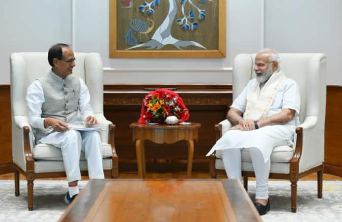 Madhya Pradesh CM Chouhan Meets PM Modi; Discusses State Govt's Initiatives