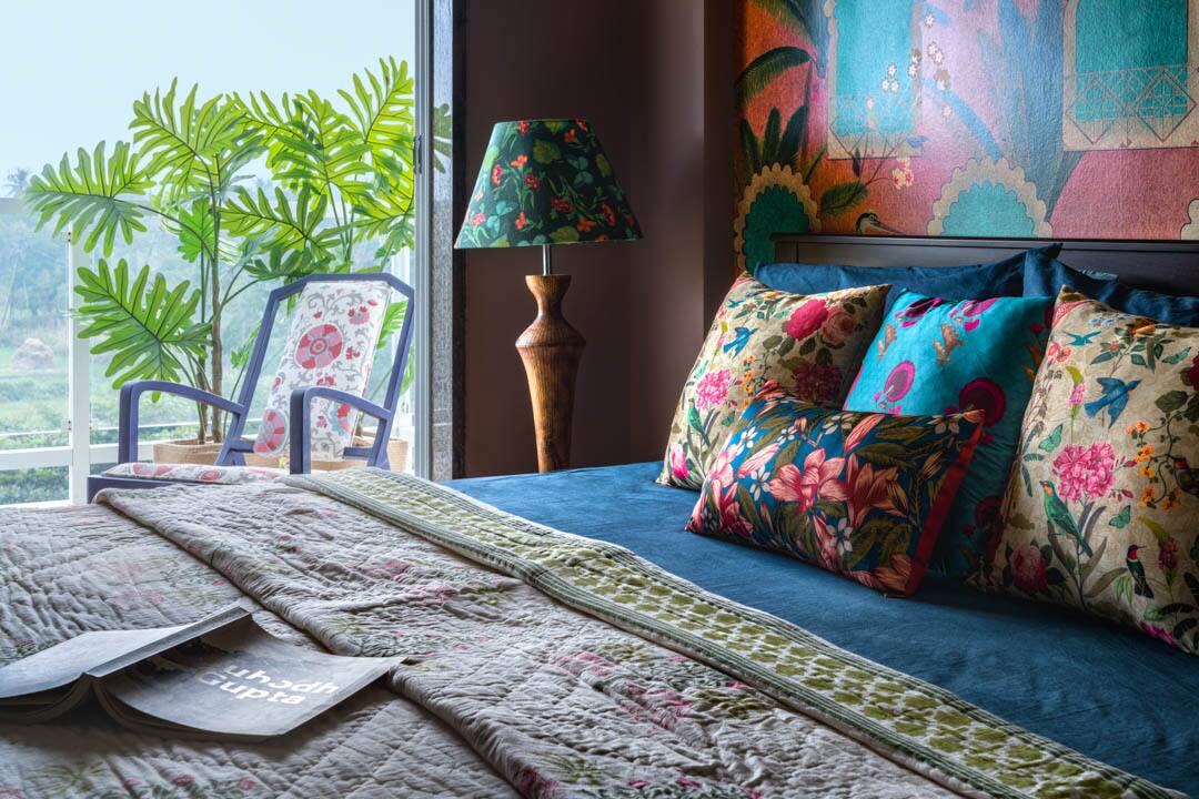 At Krsnaa Mehta's new home in Alibaug, the outside blends seamlessly with the interiors. (Photo courtesy Fabien Charuau)