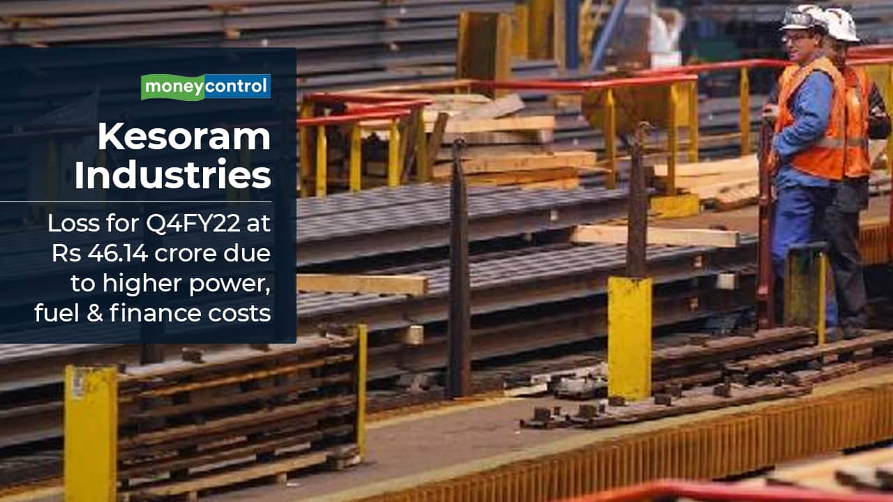 Kesoram Industries | The company posted loss of Rs 46.14 crore for the March 2022 quarter, which widened from Rs 31.97 crore loss in previous quarter. It had recorded profit of Rs 96.41 crore in year-ago period. Increase in power &amp; fuel cost, and finance cost impacted bottomline to major extent. Revenue increased by 20 percent to Rs 1,031.78 crore compared to year-ago period and the sequential growth was 18 percent.