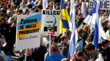 In Russia itself, people took to the streets to voice their opposition to war. Police detained many people at anti-war protests that occurred in Russian cities. Thousands of Russians marched through Prague on March 26, waving the white-blue-white flag that has become a symbol of protests against Moscow’s invasion of Ukraine. Nearly 200,000 Ukrainians lived in the Czech Republic - making them the biggest foreign community - before Russia's invasion of Ukraine on February 24. Nearly 200,000 Ukrainians lived in the Czech Republic - making them the biggest foreign community - before Russia's invasion of Ukraine on February 24. (Image: Reuters)