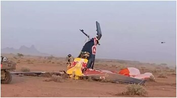 Plane swap stunt: A Cesna aircraft nosedived and crashed during the unsuccessful stunt (Image: playboicartibbl/Twitter)