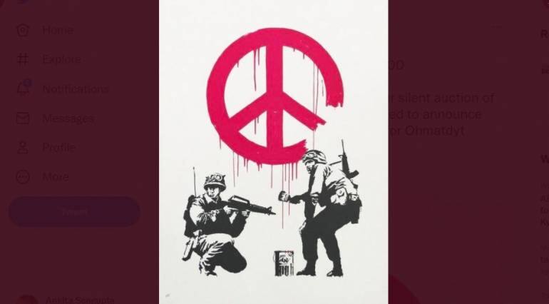 Banksy Artwork's Print Fetches Over Rs 80 Lakh. Proceeds Go To Ukraine ...