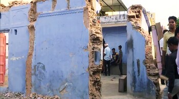 The bulldozed Rajasthan temple (Image: ANI)