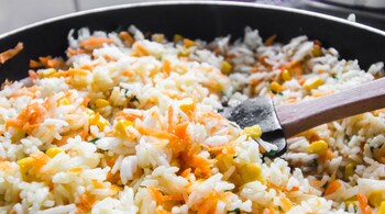 Rice is a staple in Kashmir, and most people eat it - both at Sehri and Iftaar - during Ramadan. (Representational image: Louis Hansel via Unsplash)