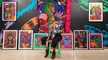 Artist Osheen Siva's work is dipped in science fiction and what is increasingly being known as Tamil Futurism. (Image via eShe)