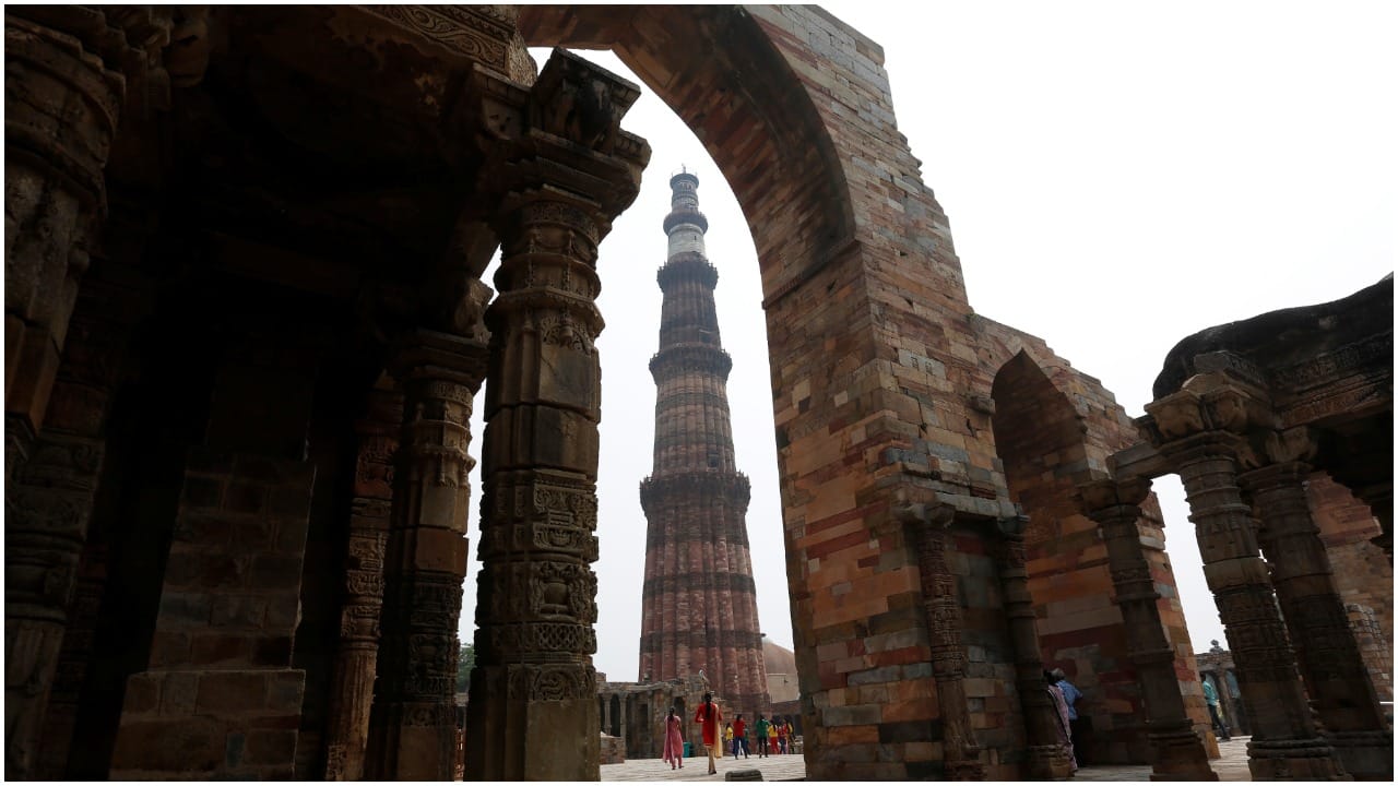 The 13th century Qutub Minar in Delhi. UNESCO says that the Qutub Minar complex is “an outstanding testimony to the architectural and artistic achievements of Islamic rulers”. 