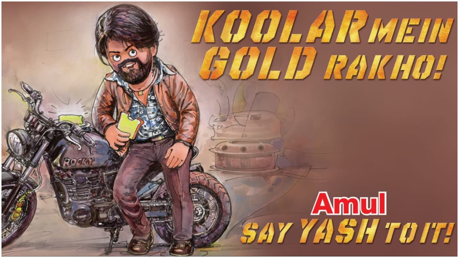 KGF Chapter 2': Amul celebrates film's success in latest ad 'Say ...