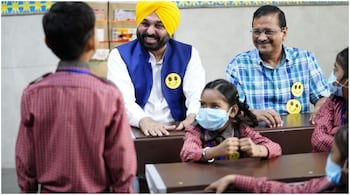 2024 Lok Sabha election in Punjab. File photo of Bhagwant Mann and Arvind Kejriwal.