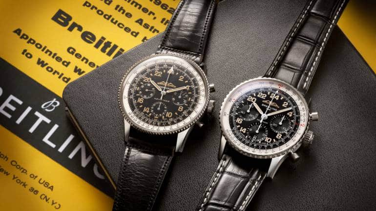 Historical Breitling Navitimer Cosmonaute from 1962 and the new Navitimer Cosmonaute Limited Edition (left to right)_RGB