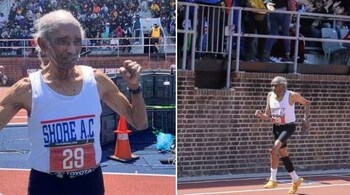 It took Lester Wright 26.34 seconds to surge over the finish line. (Image credit: @ERNESTOMorenoG8/Twitter)