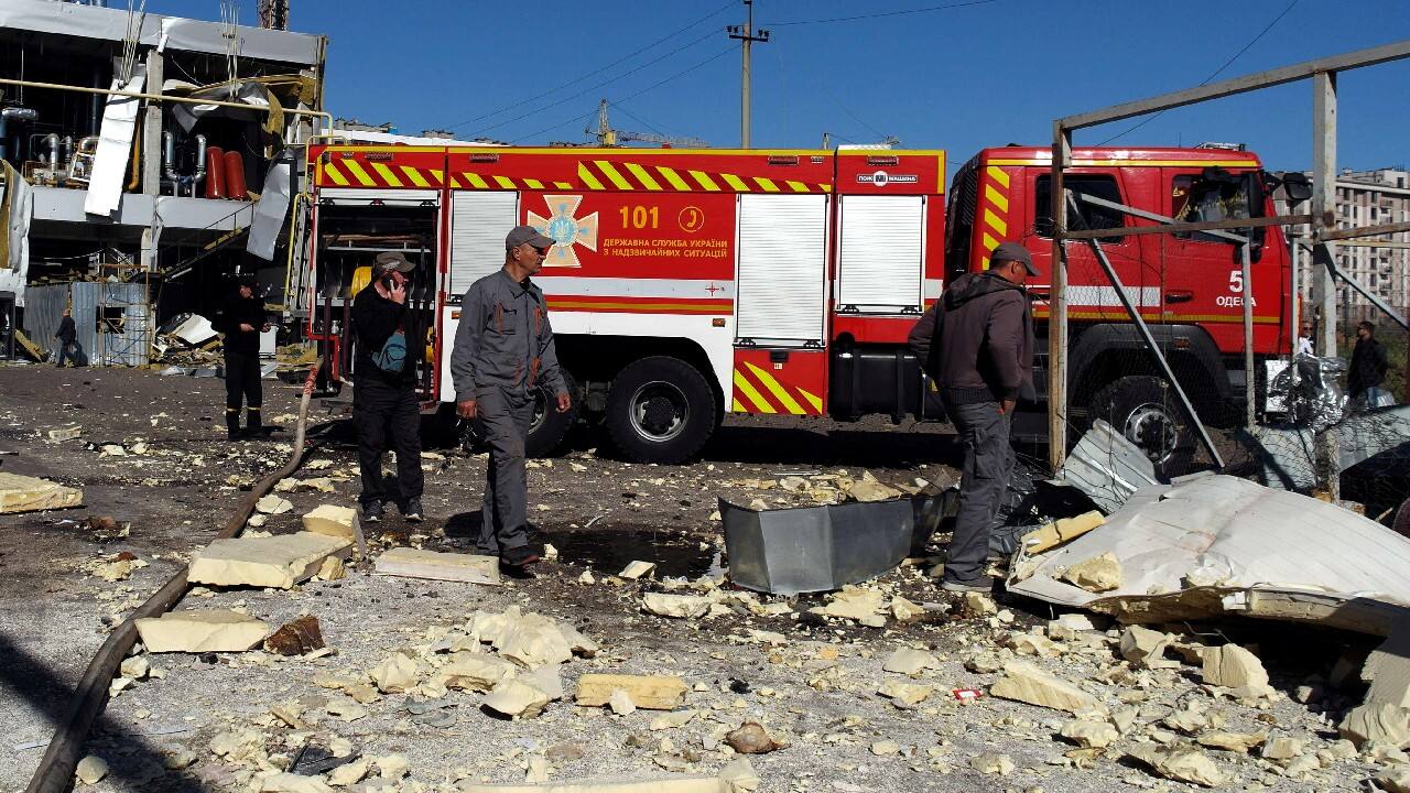 Emergency services work at a site of a shopping centre destroyed by shelling amid Russia's invasion of Ukraine, in Odesa, Ukraine, May 10. (Image: Reuters) Emergency services work at a site of a shopping centre destroyed by shelling amid Russia's invasion of Ukraine, in Odesa, Ukraine, May 10. (Image: Reuters)