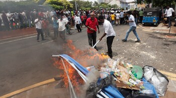 File image of protests in Sri Lanka (Source: Reuters)