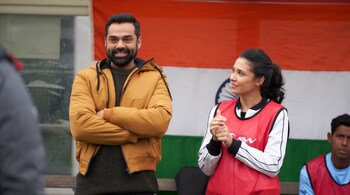 Abhay Deol and Emily Shah in 'Jungle Cry'.
