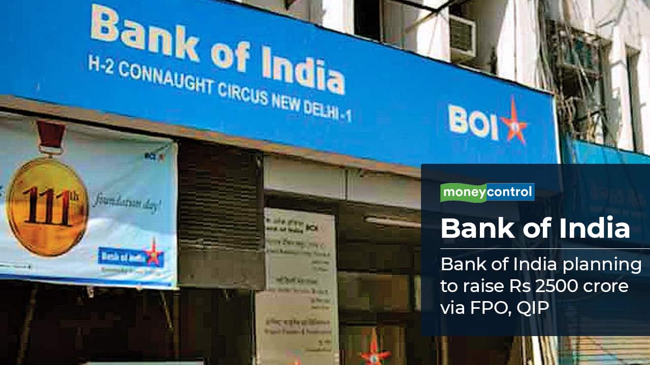 Bank of India planning to raise Rs 2500 crore via FPO, QIP. Bank of India planning to raise Rs 2500 crore through eigher a follow on offer or a qualified institutional placement in the current financial year. The lender said it will lower government stake to 75% from current 81%.