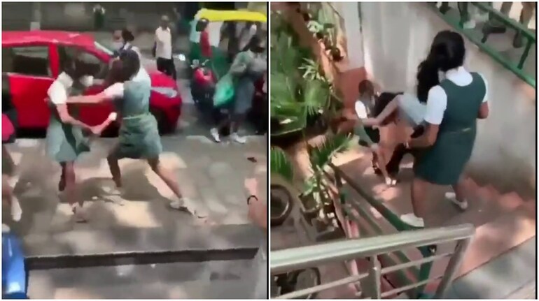 Indian School Xxx Video - Bengaluru schoolgirls filmed brawling, throwing punches in shocking footage