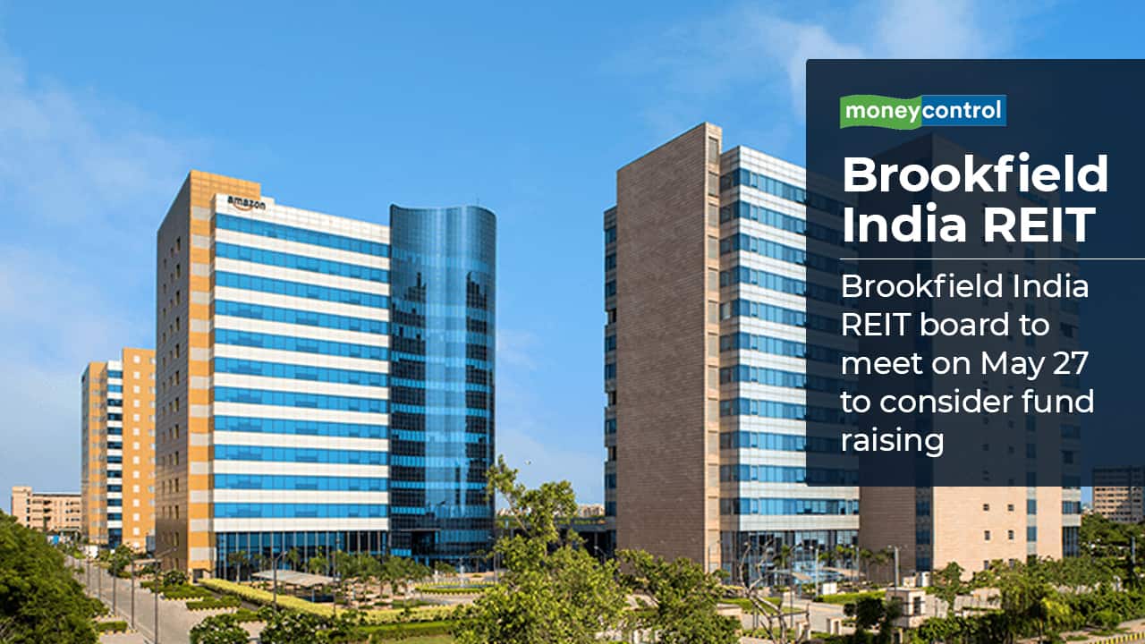 Brookfield India REIT board to meet on May 27 to consider fund raising. Brookfield India REIT said its board will meet on May 27 to consider fund raising. " Board to meet on May 27 to consider various fund raising options and approve the raising of funds and issue of units of Brookfield India Real Estate Trust, subject to applicable law and, in relation thereto, issue of notice to the unit holders of Brookfield India Real Estate Trust for approval of such fund raise, as applicable" the company said.