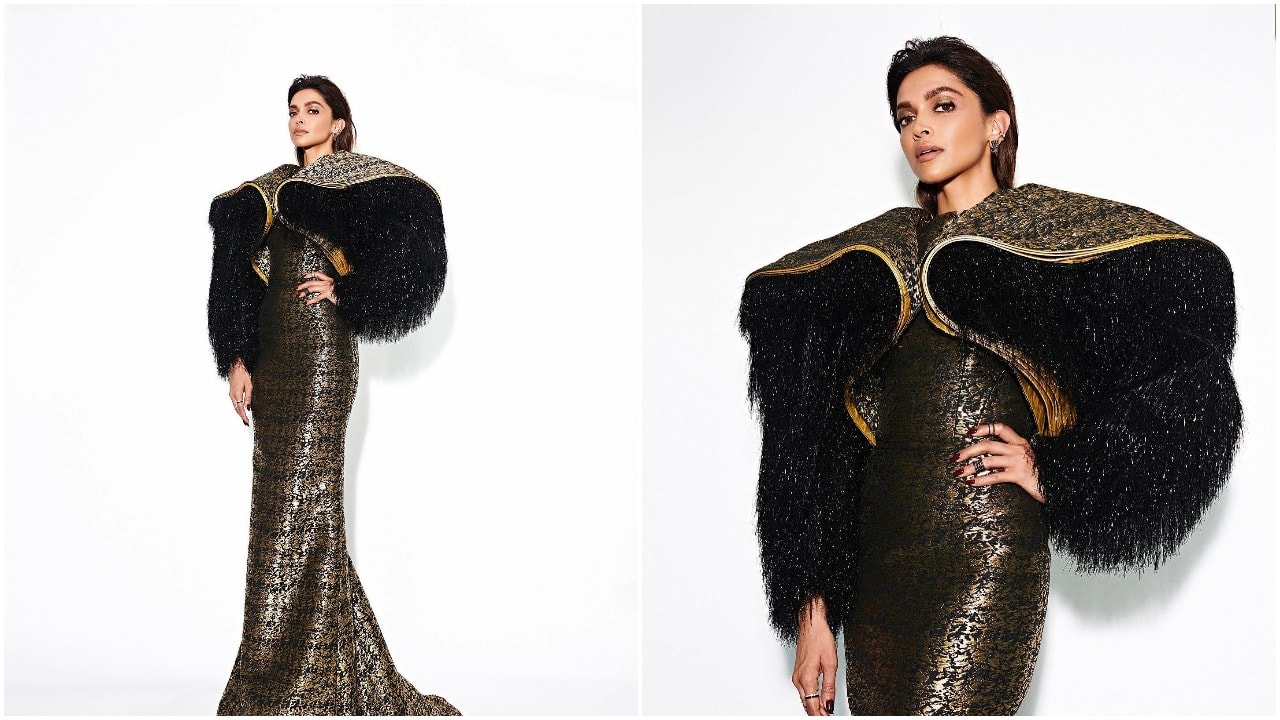 Deepika Padukone flaunts custom black gown by Louis Vuitton at