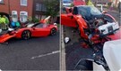 Viral video: Ferrari worth more than Rs 4 crore crashes into parked cars in UK