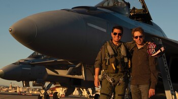 Tom Cruise returns as Pete Mitchell in 'Top Gun: Maverick'. (Image credit: Top Gun and Bruckheimer Films/TV via Twitter/TomCruise)