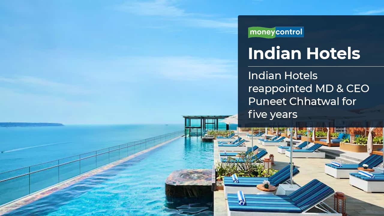 Indian Hotels reappointed MD & CEO Puneet Chhatwal for five years. Indian Hotels said its board reappointed managing director and chief executive officer Puneet Chhatwal for further term of five years commencing from November 6, 2022 up to November 5, 2027 (both days inclusive).