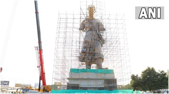 The 4000-kg sword will be used in the Kempegowda statue (Image: ANI/Twitter)