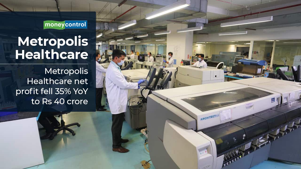 Metropolis Healthcare net profit fell 35% YoY to Rs 40 crore. Metropolis Healthcare reported 35% year on year drop in net profit to Rs 40 crore in the March quarter. Revenue for the quarter rose 5% from a year ago to Rs 306 crore. According to Bloomberg poll, the firm expected to reported a profit of Rs 52.43 crore while revenue was pegged at Rs 335 crore during the quarter. Total cost rose 20% YoY to Rs 255 crore. Earlier according to news report, the firm was planning to raise more than $300 million and bring on a strategic partner by selling a major minority stake
