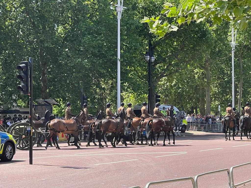 The Mall, which runs from Trafalgar Square to Buckingham Palace, is a processional route and scenes like this are visible from the rear of the Hinduja brothers' London home. (Photo: Danish Khan)
