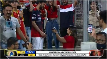 RCB vs CSK: A woman proposed to her boyfriend during the high-octane IPL match. (Image: punjabiii_munda/Twitter)