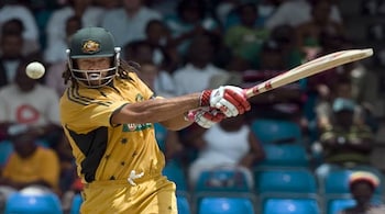 File Image: Andrew Symonds bats during Australia's fourth ODI against West Indies in Basseterre, St. Kitts on July 4, 2008 (Reuters/Andy Clark)