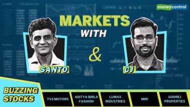 Markets Live with Santo And CJ | Stock Buzz: TVS Motors, Aditya Birla Fashion, Lumax Ind, MRF, Godrej Properties