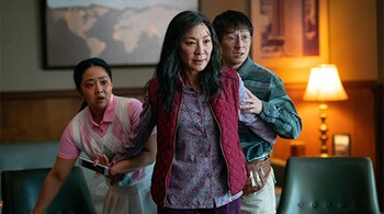 In 'Everything Everywhere All At Once', Michelle Yeoh plays a Chinese immigrant American mother who also 'verse-jumps' across alternate universes.