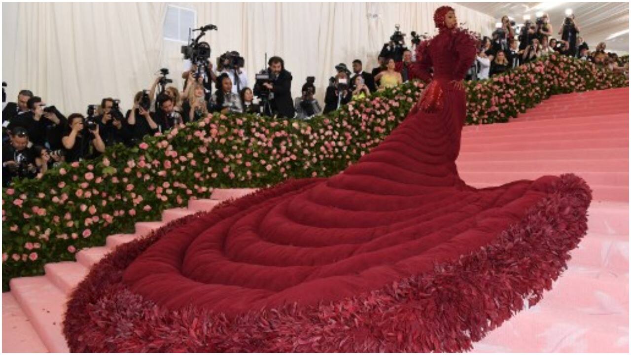 Cardi B arrives for the 2019 Met Gala at the Metropolitan Museum of Art on May 6, 2019, in New York.
