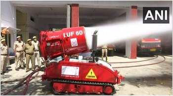 Officials have been trained to operate the firefighting robots. (Image: @ANI/Twitter)