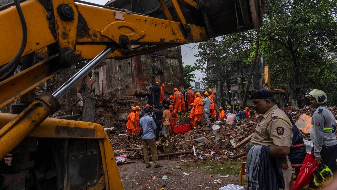 Around a dozen fire engines were deployed at the spot, besides two rescue vans and other fire brigade equipment, the official said. Teams of the fire brigade and the NDRF were engaged in the search and rescue operations at the site along with civic staff and police. (Source: AP)