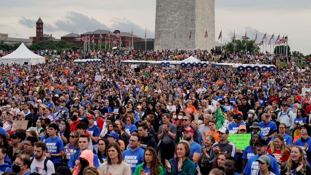 Kay Klein, a 65-year-old teacher trainer from Fairfax, Virginia, who retired earlier this month, said Americans should vote out politicians who refuse to take action in November's midterm elections, when control of Congress will be at stake. &quot;If we truly care about children and about families, we need to vote,&quot; she said. (Image: Reuters)
