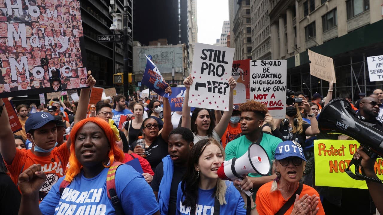 &quot;We are being murdered,&quot; said X Gonzalez, a Parkland survivor and co-founder of MFOL, in an emotional speech alongside survivors of other mass shootings. &quot;You, Congress, have done nothing to prevent it.&quot; (Image: Reuters)