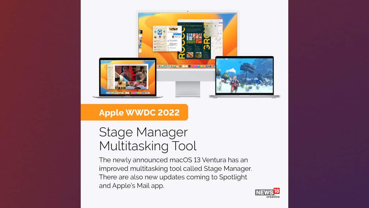 The newly announced macOS 13 Ventura has an improved multitasking tool called Stage Manager.