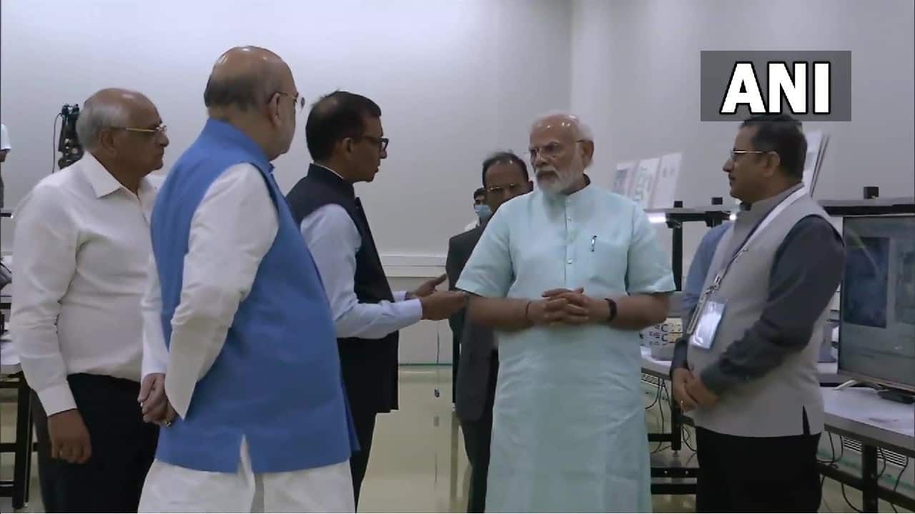PM Modi is on a one-day visit to the poll-bound Gujarat on June 10. He participated in the ‘Gujarat Gaurav Abhiyan’ in Navsari. (Source: ANI)