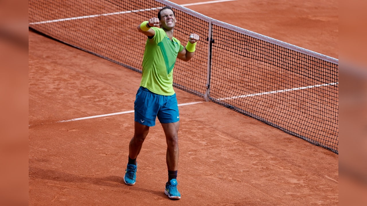 The Spaniard’s first triumph in Paris came in 2005 at age 19. No man or woman ever has won the singles trophy at any major event more than his 14 in Paris. And no man has won more Grand Slam titles than Nadal. (Source: AP)