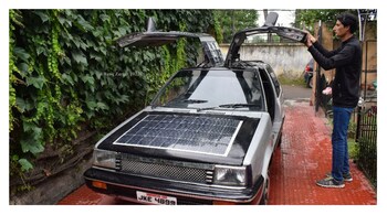 It took Bilal Ahmed 11 years to build this solar-powered car. (Image credit: @basiitzargar)