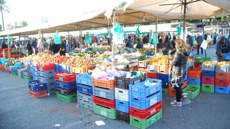 A farmers' market in Cyprus.
