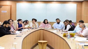 Stakeholders at a meeting chaired by Union Minister Rajeev Chandrasekhar on the CERT-In directions on Friday in New Delhi |Source: Twitter