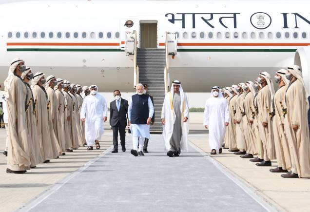 PM Narendra Modi Meets UAE President Sheikh Mohamed In Abu Dhabi