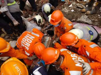 NDRF officers were present on the site for search and rescue operations from 1 am on June 28. (Picture credits: NDRF)