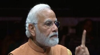 PM Modi addressing the Indian diaspora in Munich, Germany, on June 26 (Image: Twitter/@DDNews)