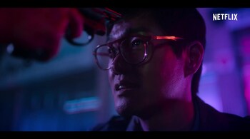 Actor Yoo Ji-Tae plays the Professor in 'Money Heist Korea'. (Screen grab)