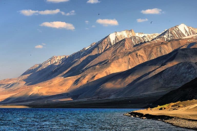 Pangong glacial lake, Ladakh. Permafrost degradation is responsible for substantial changes in hydrological systems. Photo by Wajahat Iqbal/ Wikimedia Commons.
