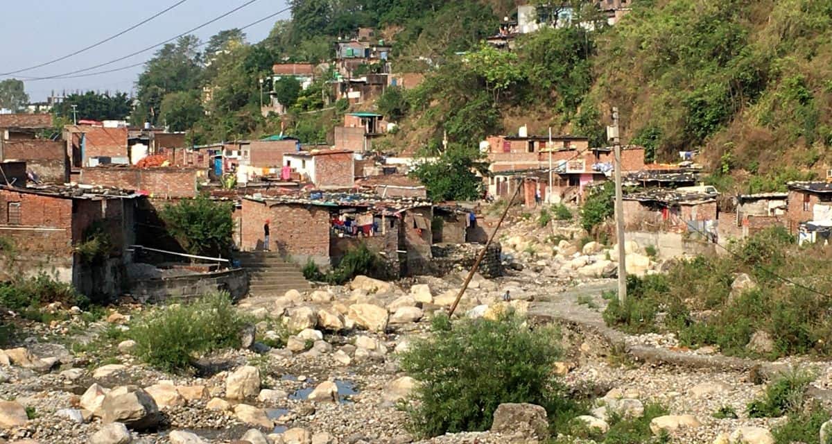 Several petitions have against the mushrooming of illegal settlements along the banks of Rispana in Dehradun (Photo: Styam Kumar).