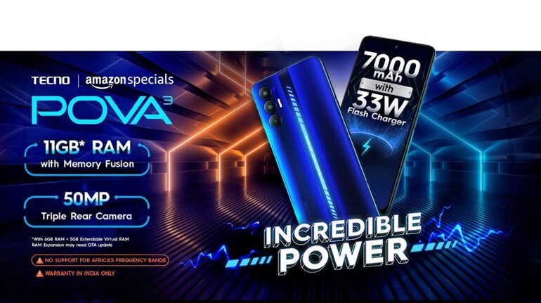 Tecno Pova 3 with 7,000 mAh Battery, MediaTek G88 SoC, 90Hz Dispaly  launching in India on June 20